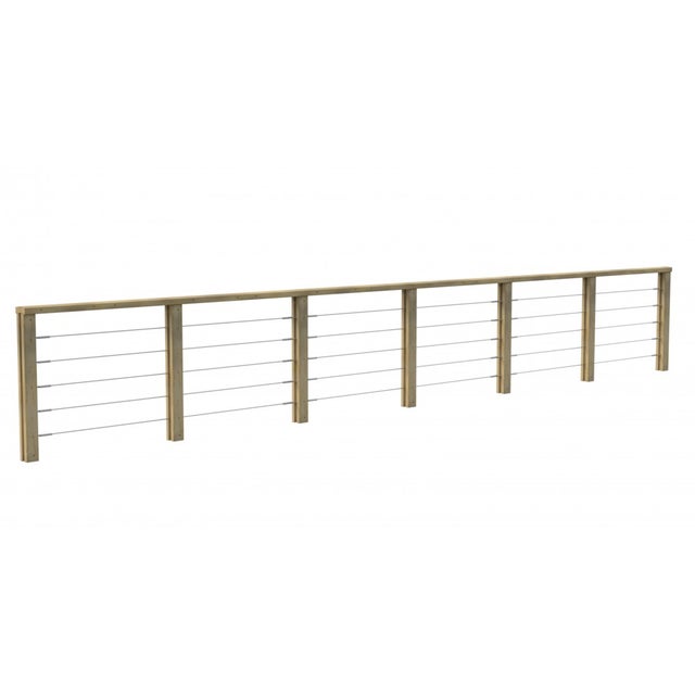 TIBU Barandilla De Madera De Pino 0,3 M – 5 M, Longitud 110 Cm, Pieza