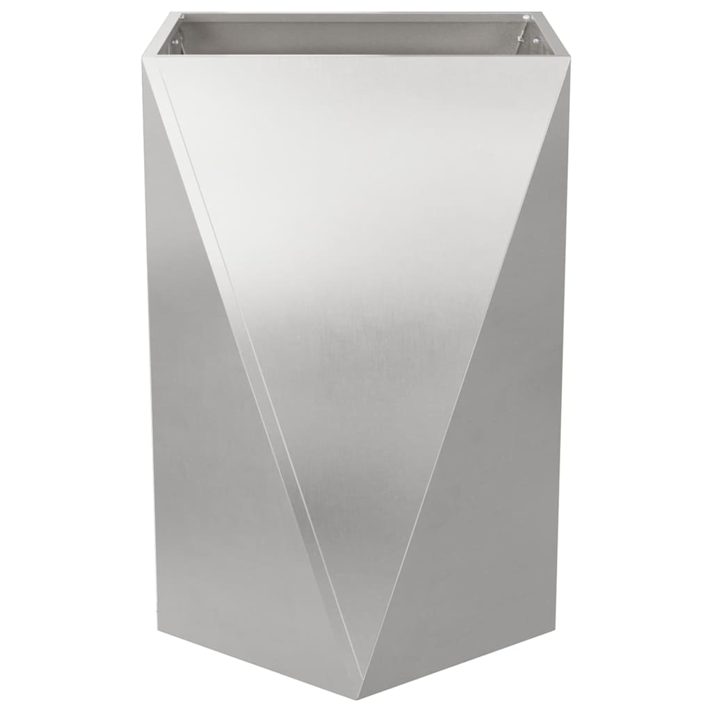 Jardineras - Maceteros de exterior 2 pcs Plateado 50 x 50 x 75 cm Acero inoxidable - 6