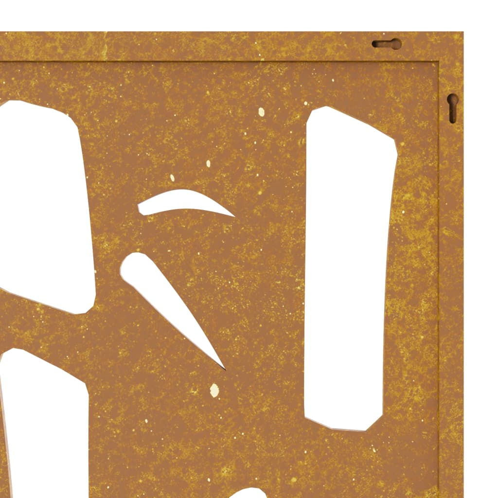 Maison Exclusive - Décoration murale jardin 55x55 cm acier corten design bambou - 7