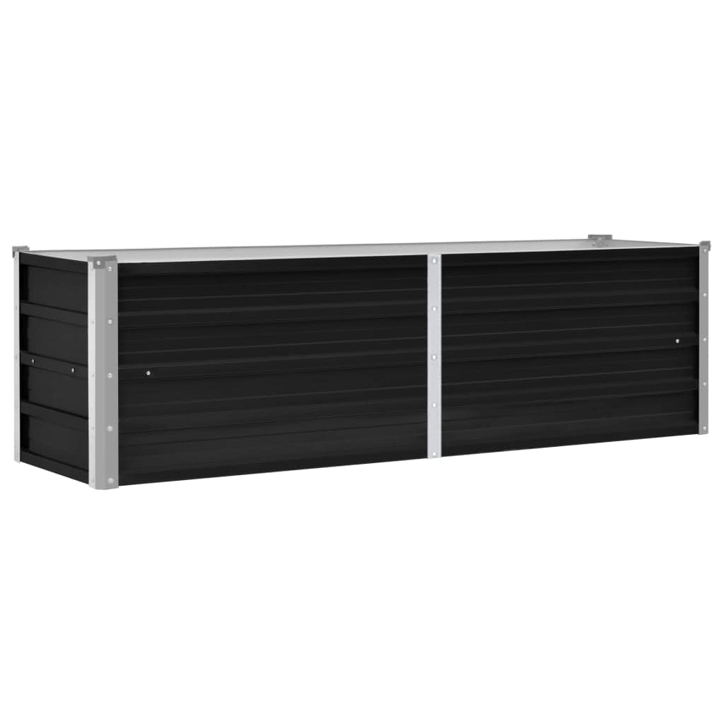 vidaXL Lit surélevé de jardin Anthracite 160x40x45 cm Acier galvanisé - 8