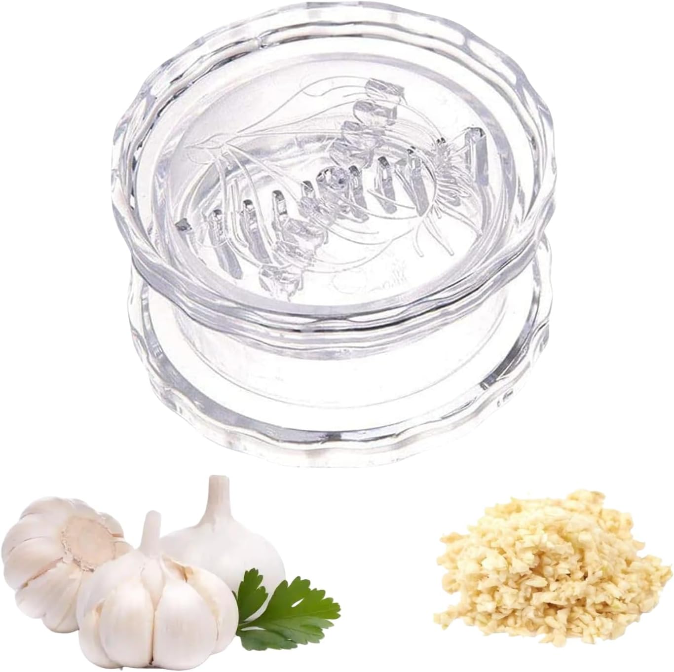 Presse-Ail Multifonction Avec Éplucheur - Ustensile Cuisine Blanc Efficace Et Facile à Nettoyer
