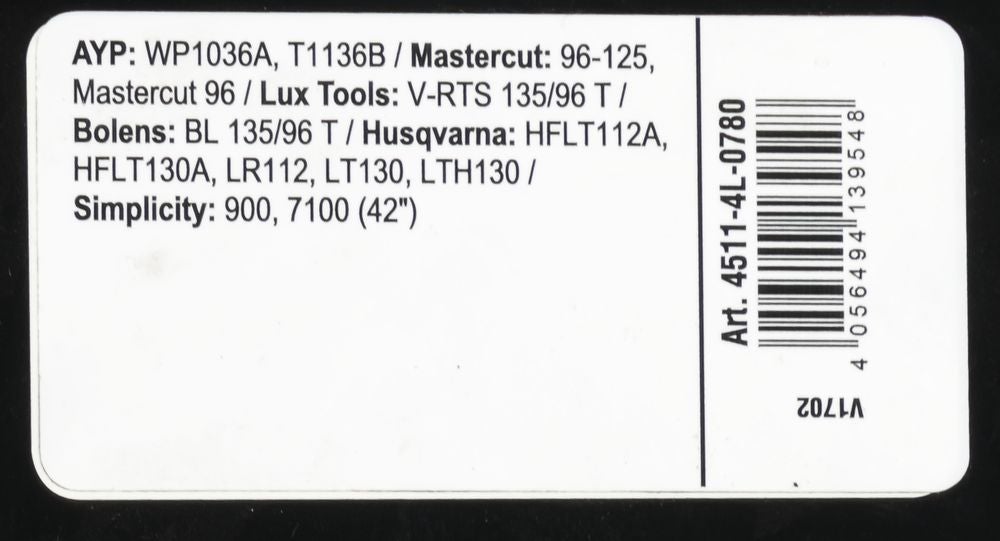 Courroie trapézoïdale X-Grip V de type 4L780 - 3