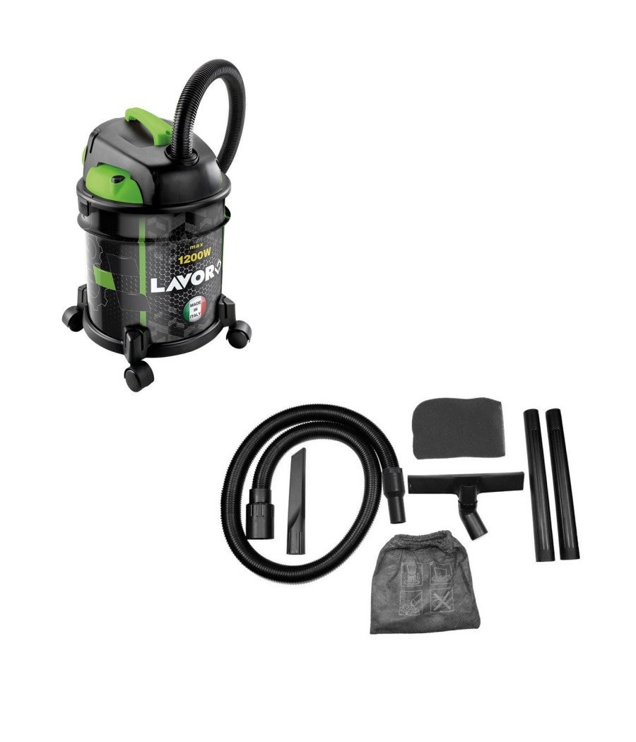 Trade Shop - Bidone Aspiratutto Solidi E Liquidi 1200w Lavor Wash Rudy  1200s 20 Litri