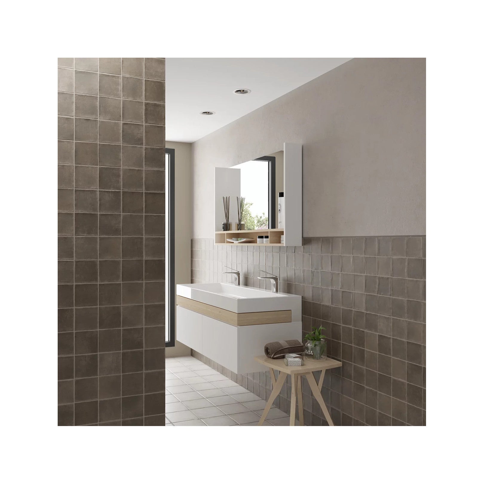 DECOMIL - Boîte De Présentation Avec Drapeau Bleu Marine, 12,7 X 22,9 Cm U2013 Funéraires U2013 Vitrine élégante Avec Base Plate, Bois Massif, Finition Cerise