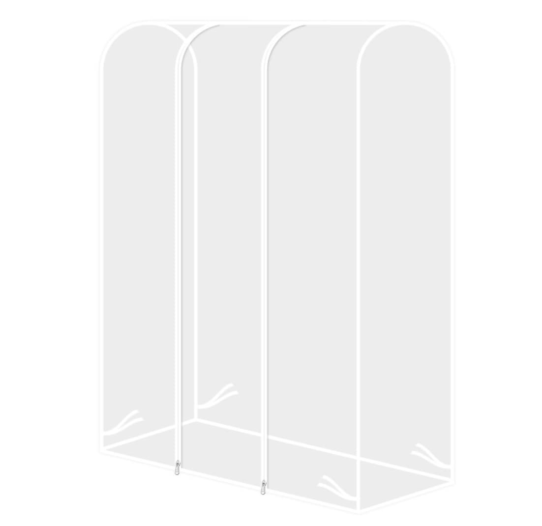 Duża torba do przechowywania ubrań, pyłoszczelna i chroniąca przed owadami, szerokość 110 cm