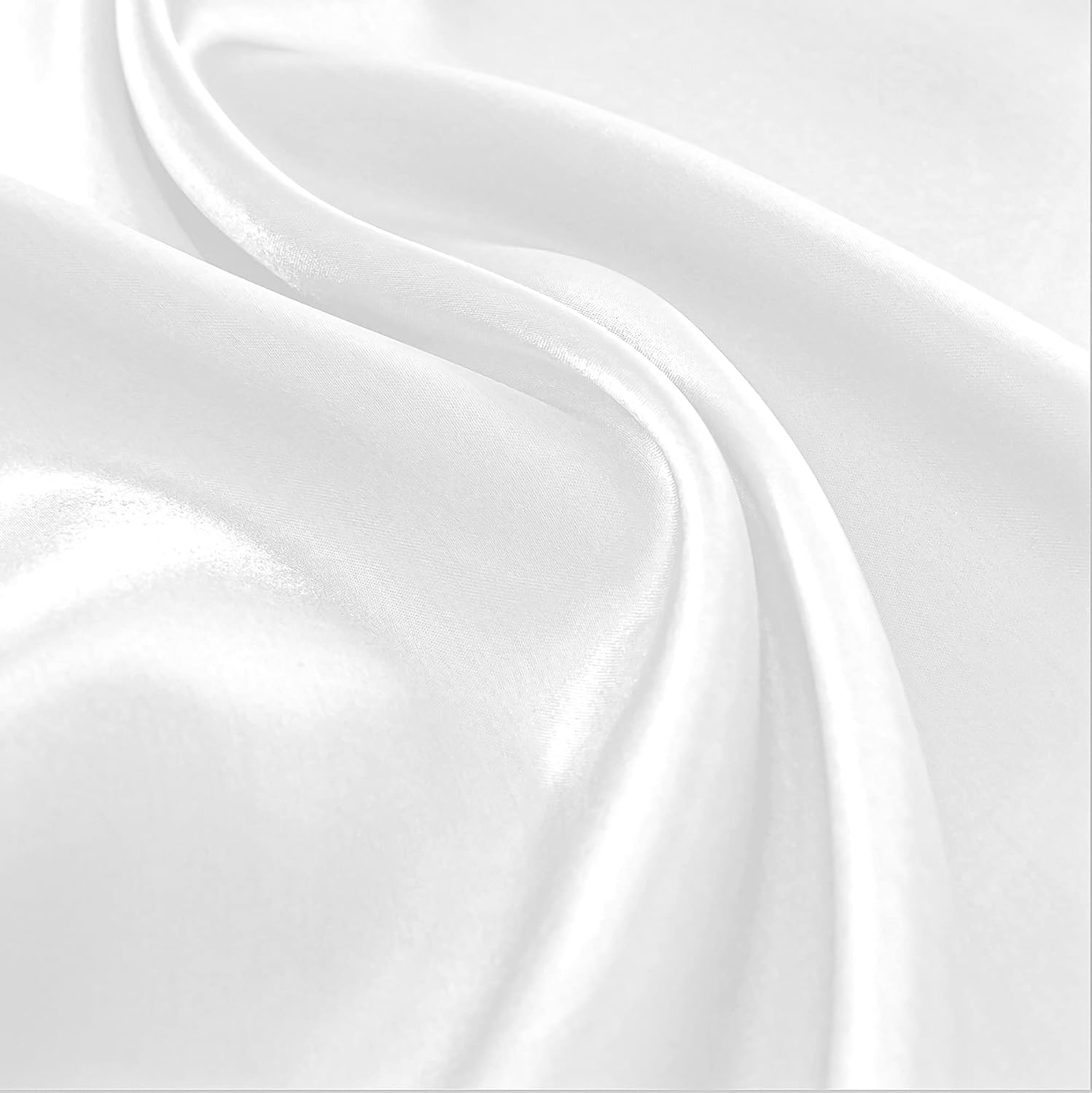 Taies d'oreiller en satin, 40 x 60 cm, douces et agréables pour la peau, blanches, lot de 2 - 6