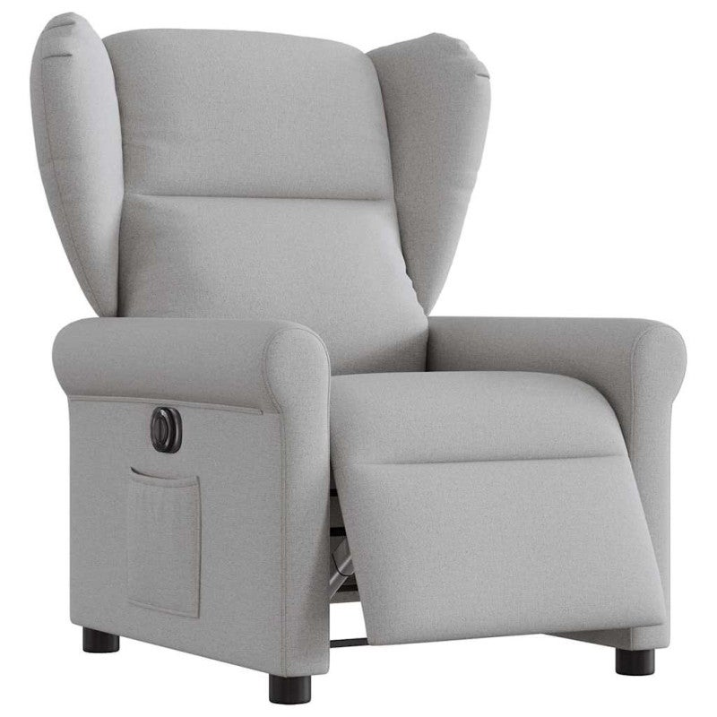 Elektryczny fotel rozkładany Cloud Grey Fabric vidaXL