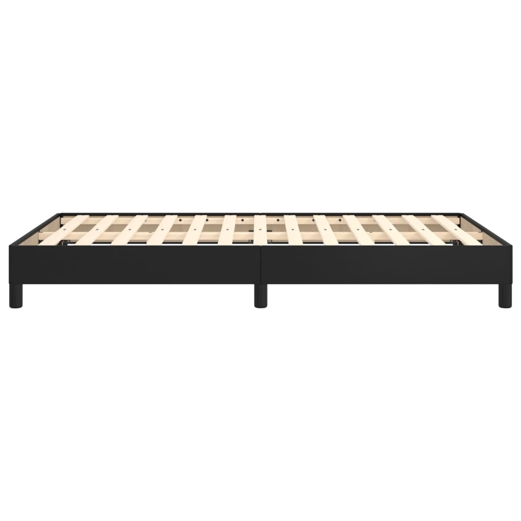 Cadre de lit sans matelas noir 120 x 190 cm similicuir - 6