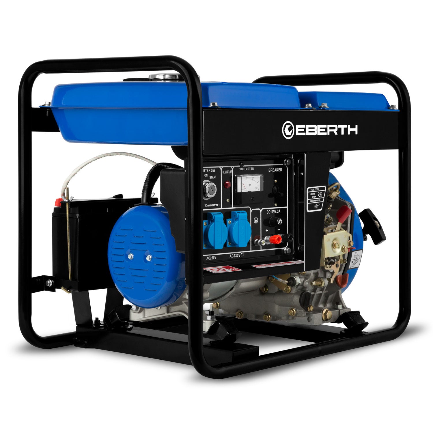 Eberth  3000 Vatios Generador Eléctrico Diésel Generador Eléctrico Portátil Con Motor Diésel De 5,7 Cv, 4 Tiempos, 2X 230 V, 1X 12 V , Leroy Merlin