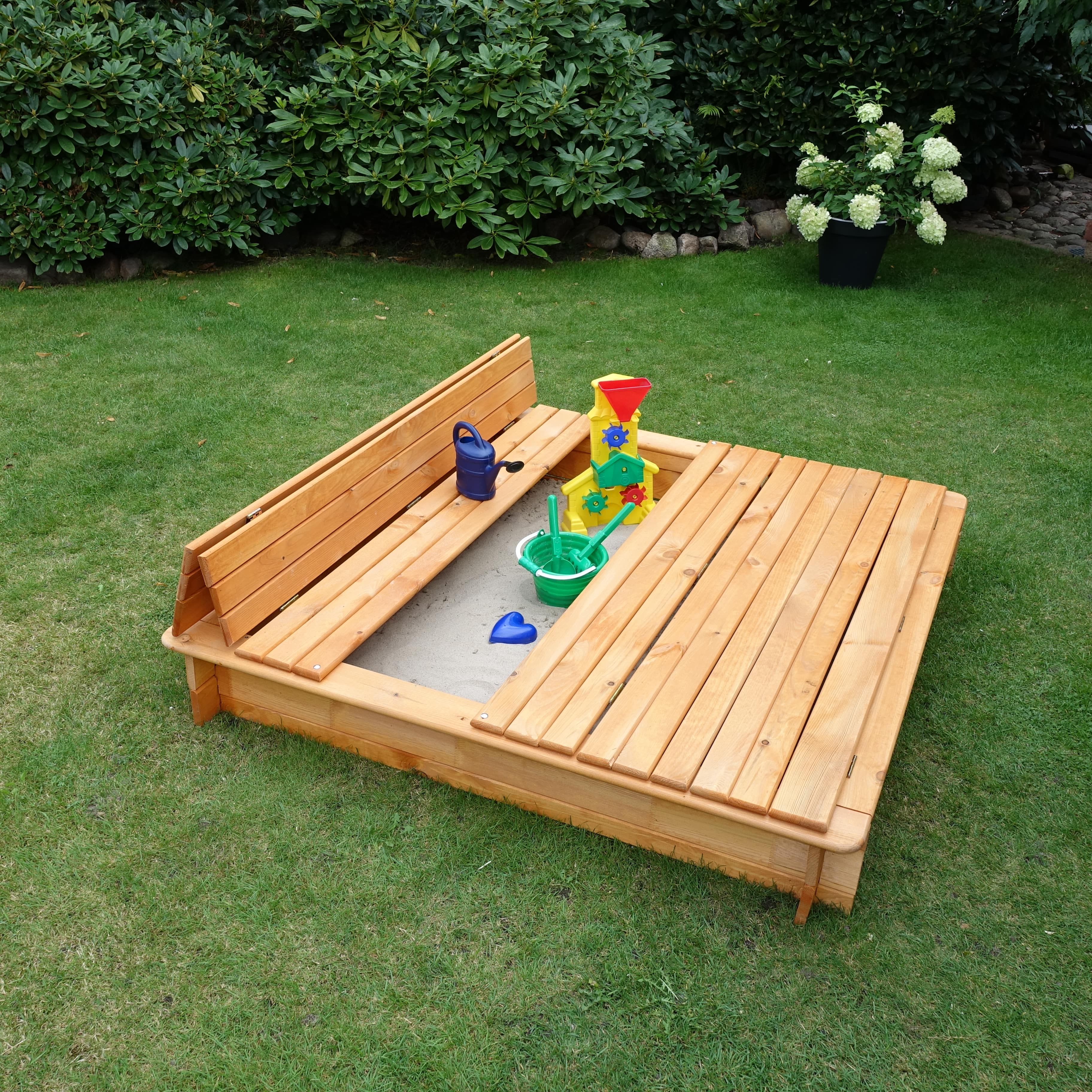 Bac à Sable Avec Couvercle,VEVOR 1235 X 1235 X 315 Mm,bac à Sable Carré