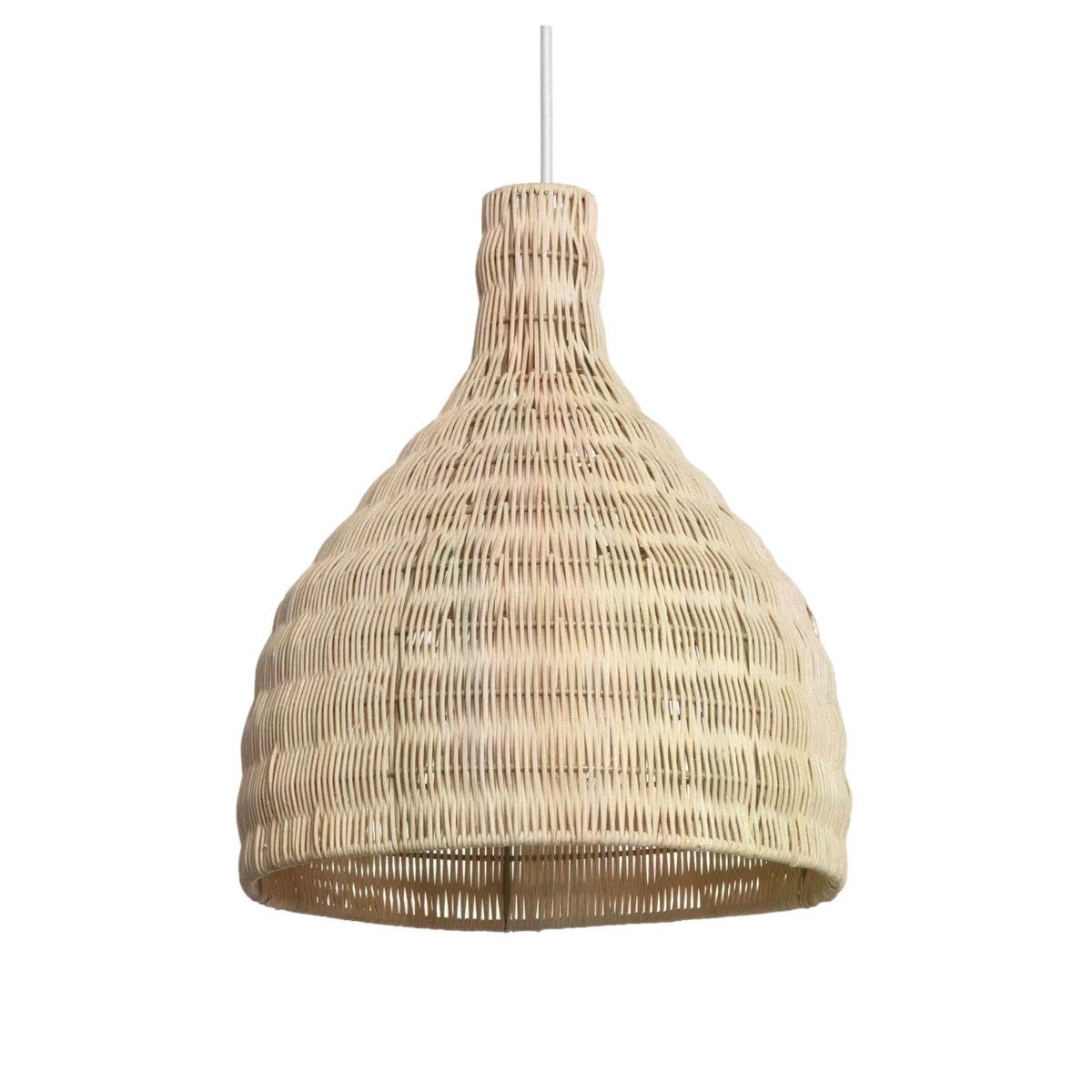 Lampa sufitowa wisząca Boho brązowa 1xE27x40W boho wym: 180 x 30 x 30 cm wiklina / rattan / słoma Abruzzo