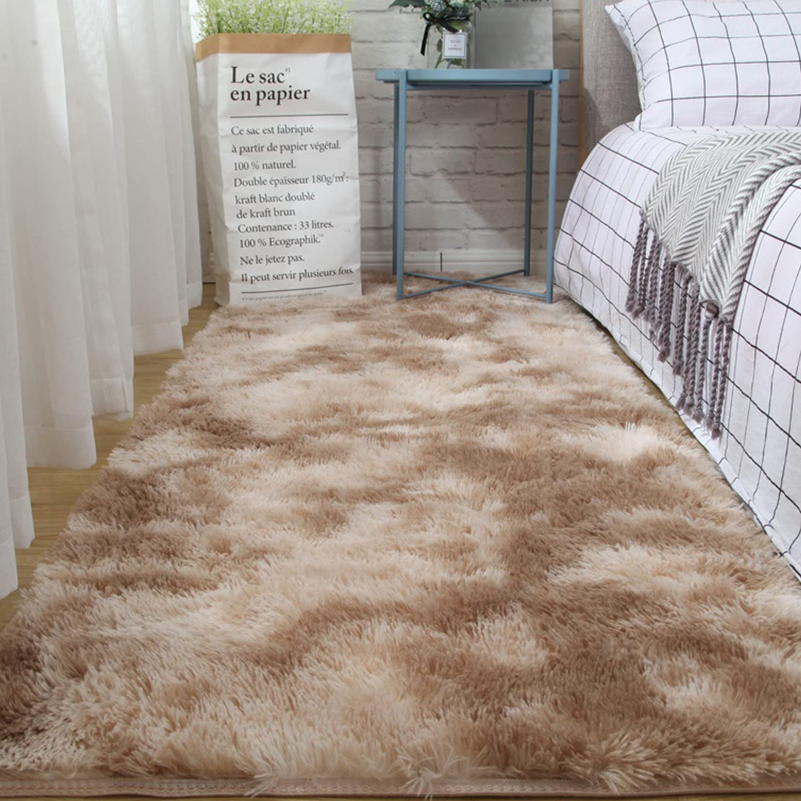 Tapete de sala de estar cm macio e lavável fundo antiderrapante imitação pele ovelha decorativa para sofá poltrona cadeira estilo acolhedor moderno - 4
