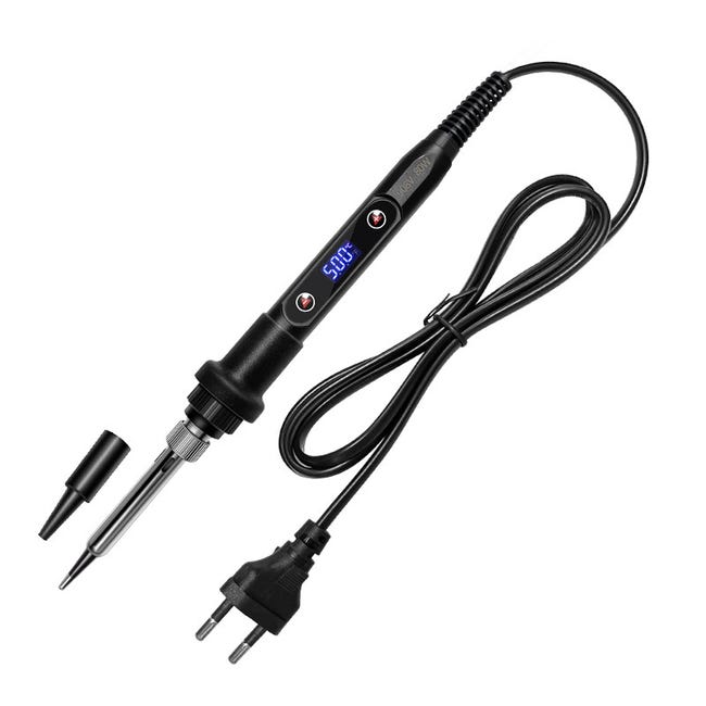 Fer à souder électrique 908S 80W avec affichage numérique LCD, température réglable, pointes de fer à souder 220V/110V, outils de réparation 1420 Fer à souder électrique 908S 80W avec affichage numérique LCD, température réglable, pointes de fer à souder 220V/110V, outils de réparation 1420