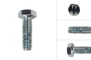 House Of M Bulloni Testa Esagonale In Metrica M6 M8 M10 M12 - Zincati Giallo Oro, Filettatura Completa Bulloni Completamente Filettati Spalding - Foto 7