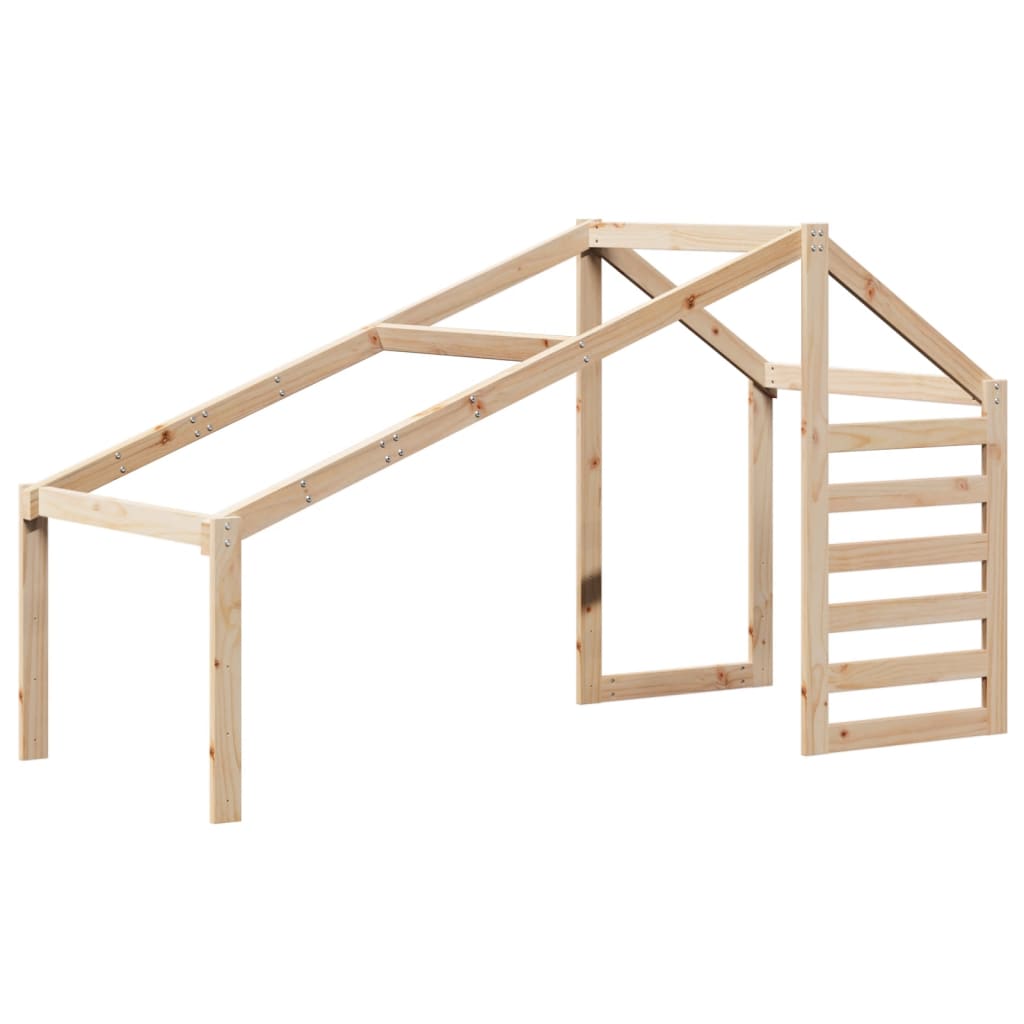 Lit superposé avec toit 90x190 cm bois massif de pin - 8