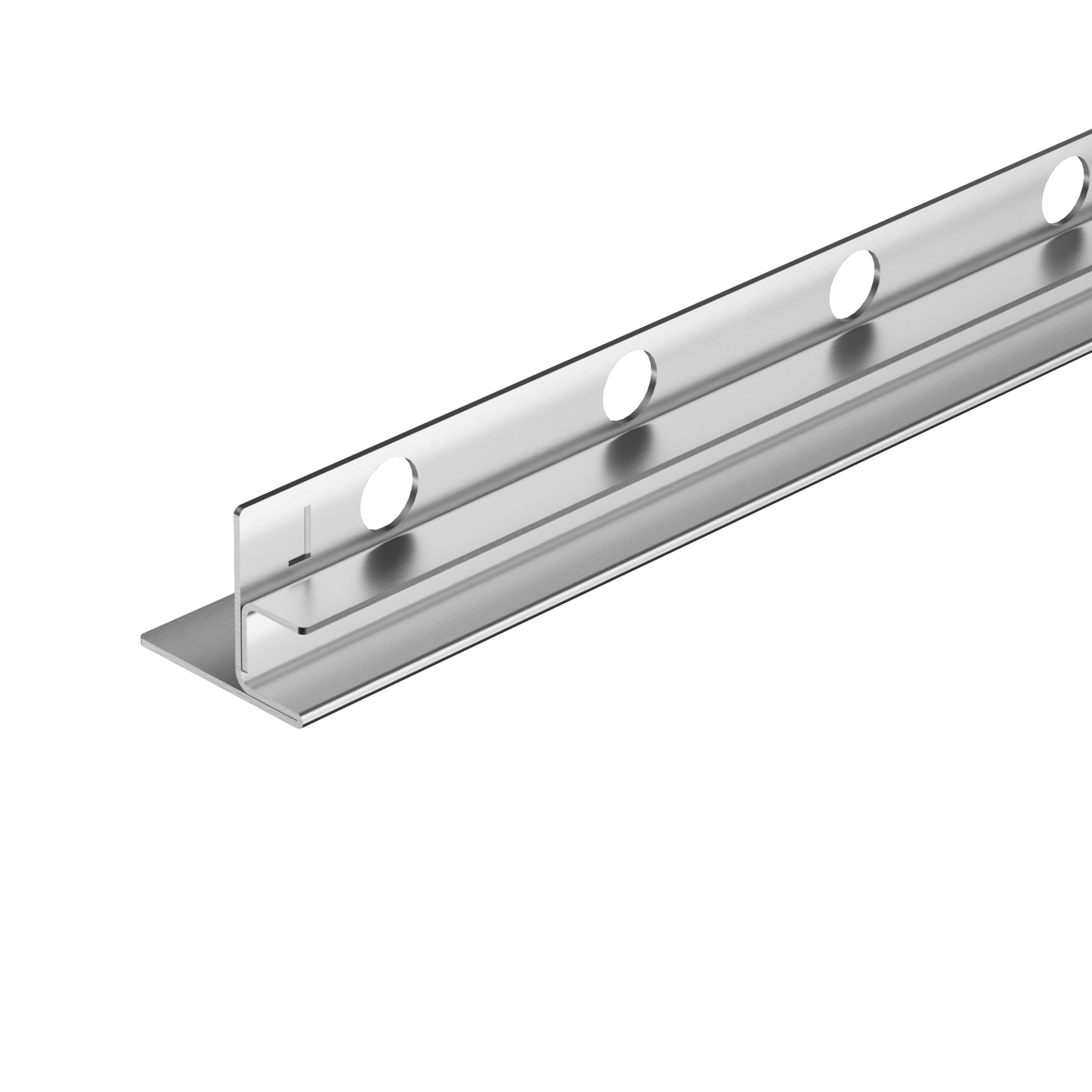 Balneo Listwa Spadkowa Podłogowa Do Szkła Lewa 170 cm INOX Srebrna Brodzikowa Listwa Ze Stali Nierdzewnej