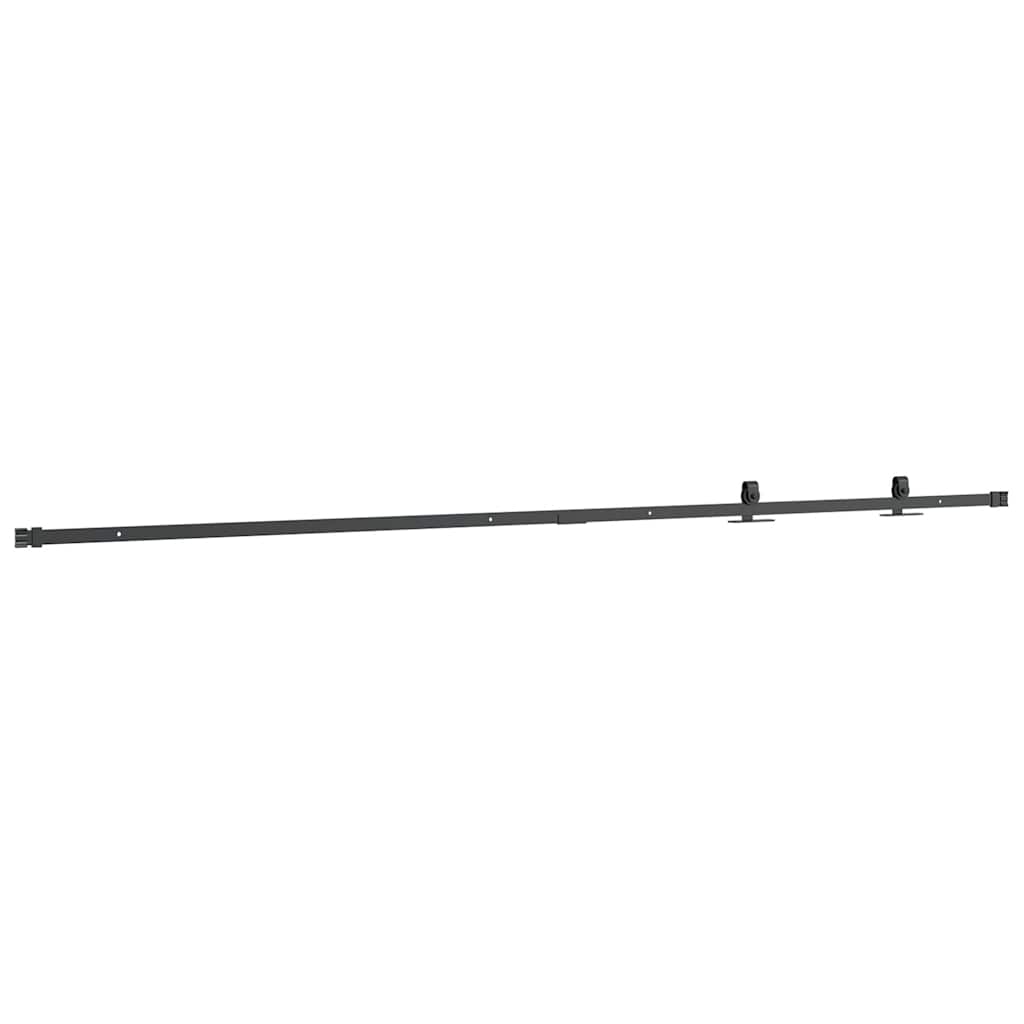 Kit de puerta corredera de armario acero carbono 213 cm 213 cm / Negro - 7