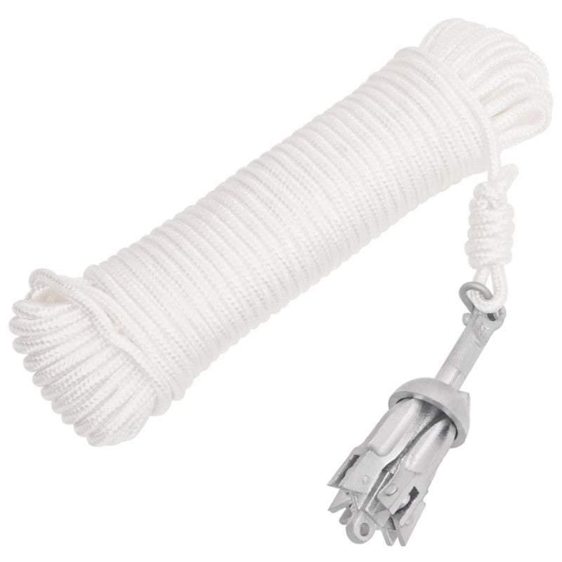 Ancre pliable avec corde argenté 4 kg fonte galvanisée à chaud | Leroy Merlin