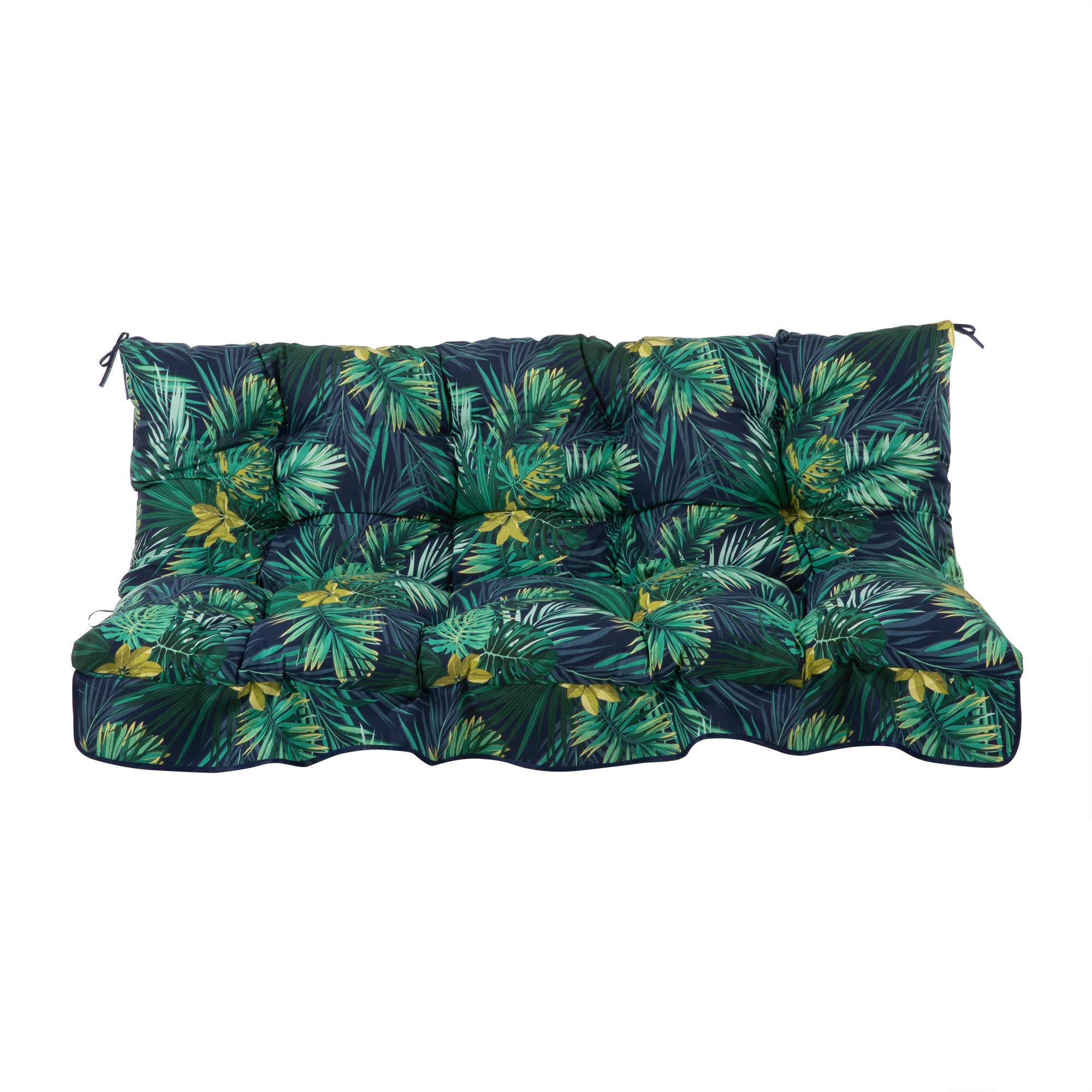 Poduszki na huśtawkę 150 cm Piemont zielony wzór roślinny PATIO