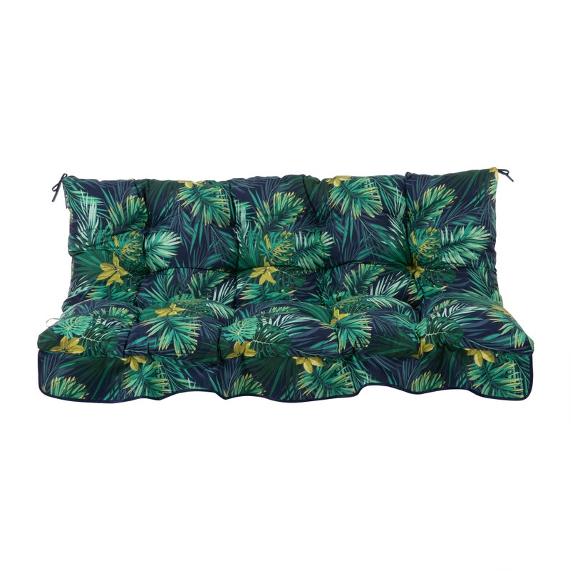 Poduszki na huśtawkę 150 cm Piemont zielony wzór roślinny PATIO