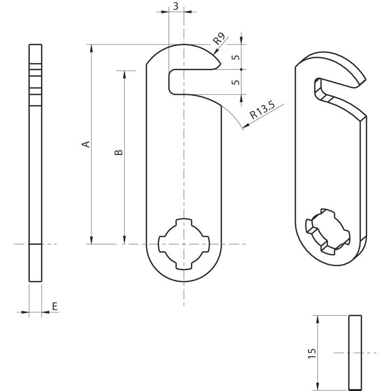 Came 4929 15 4929B5 plate à crochet RONIS 74362 | Leroy Merlin