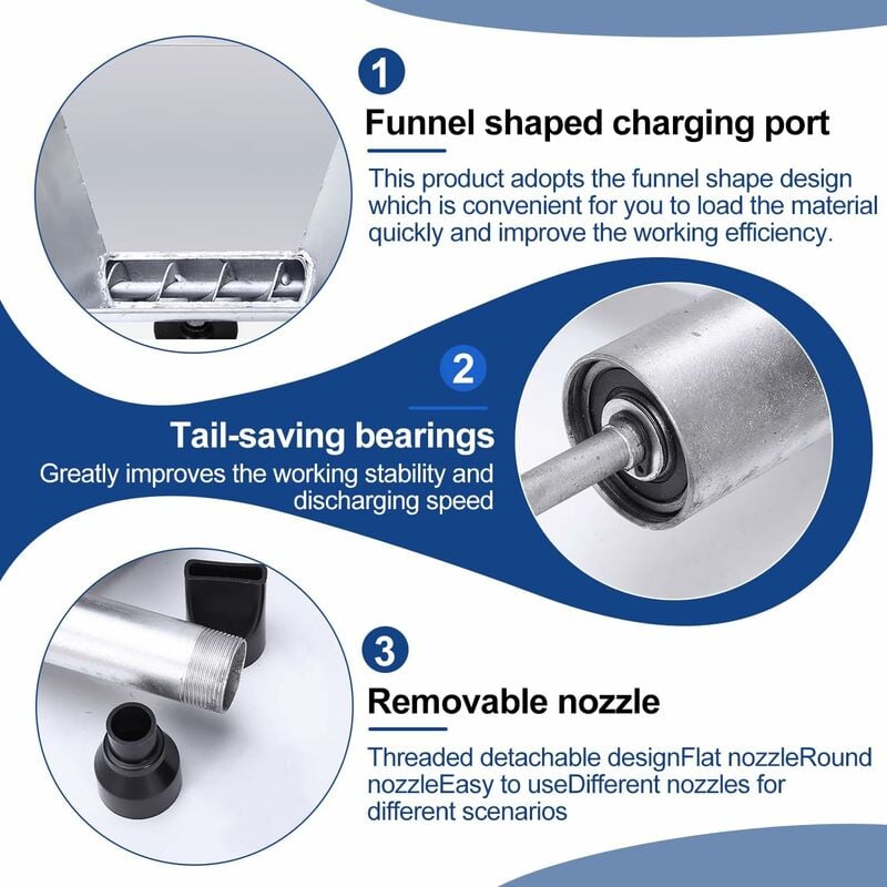 Pistolet Joint Électrique Portable avec 4 Embouts, Pistolet Ciment en Acier Inoxydable, Sans Perceuse Électrique, Jointoyeuse pour le Jointoiement - 3