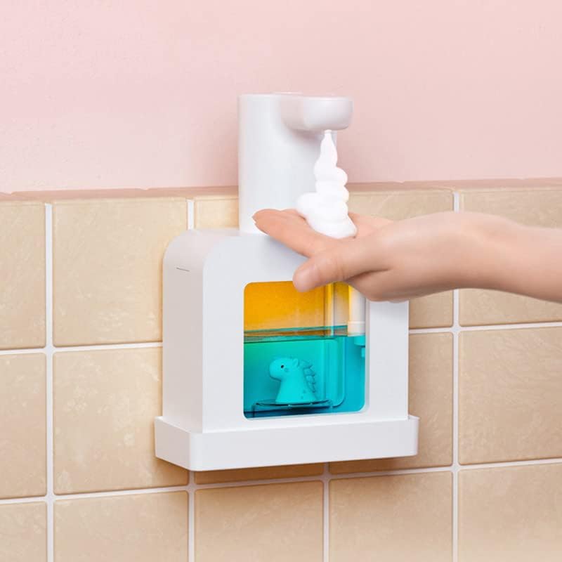 Distributeur de savon automatique jaune pour enfants, distributeur de savon automatique sans contact, savon en mousse intelligent pour cuisine et sall - 3