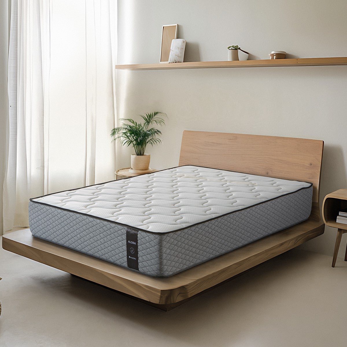 Colchón Individual Baldiflex Easy Silver 70x200 Cm - Altura 20 Cm, Funda Antibacteriana, Waterfoam, Fabricado En Italia