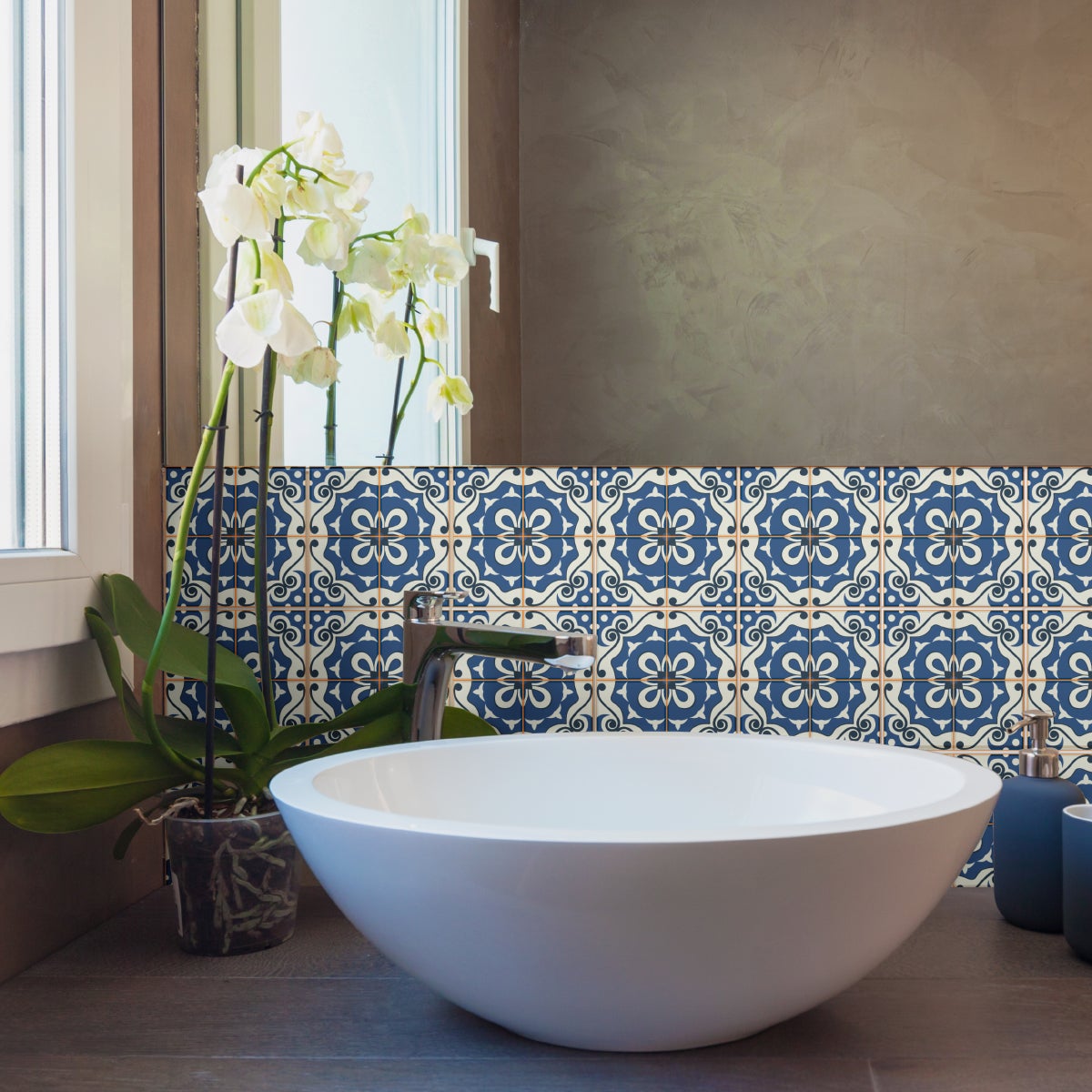 9 adesivi piastrelle di cemento azulejos Esperia - Sticker adesivo - adesivi murali - 9stickers15x15cm - 3