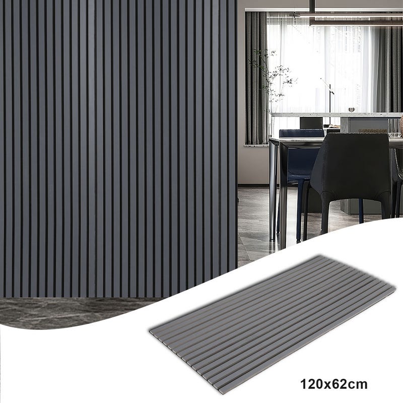 Pannello Acustico Con Anello Piante V2 - 2 Pezzi Nero, Montaggio Senza Foratura - Foto 2