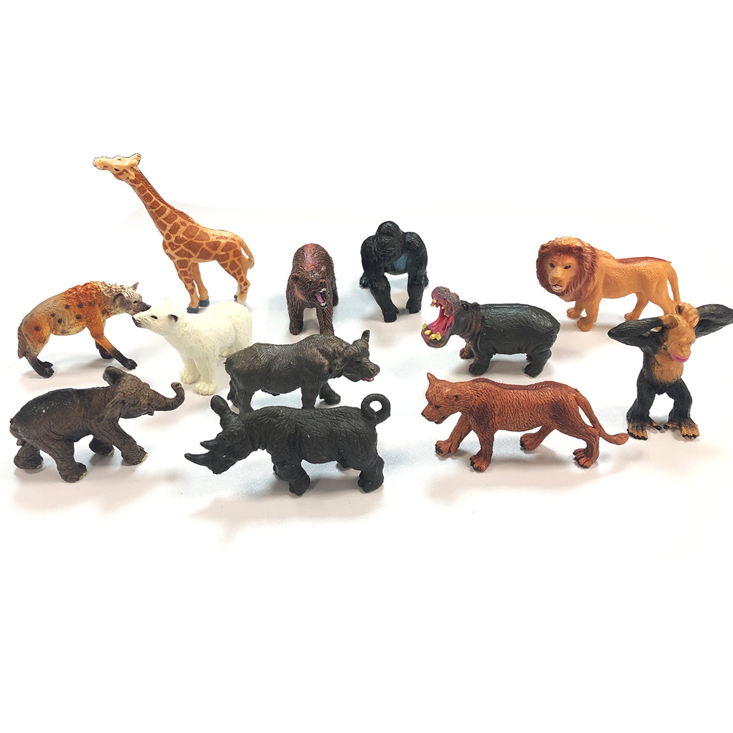 Ensemble de figurines réalistes d'animaux sauvages - 12 pièces - 5