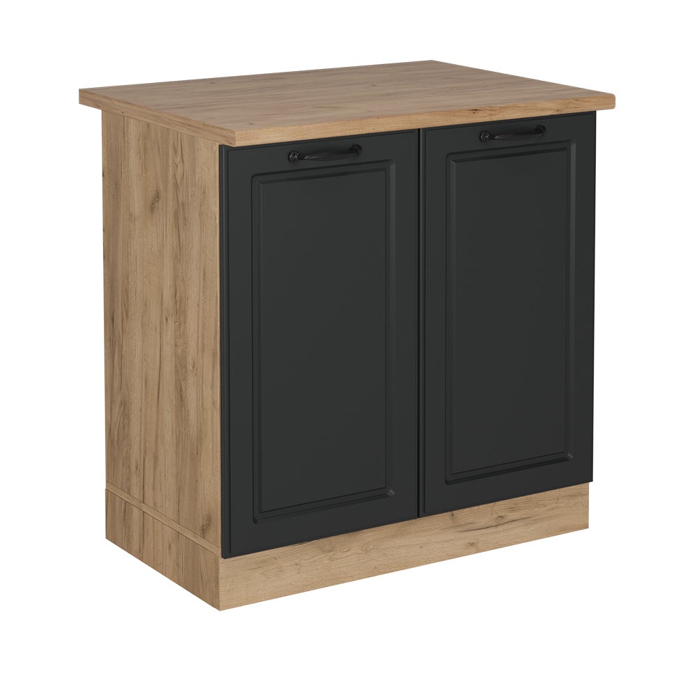 Vicco Szafka pod zlew R-Line, Antracytowy domek wiejski, 80 cm , BP Dąb