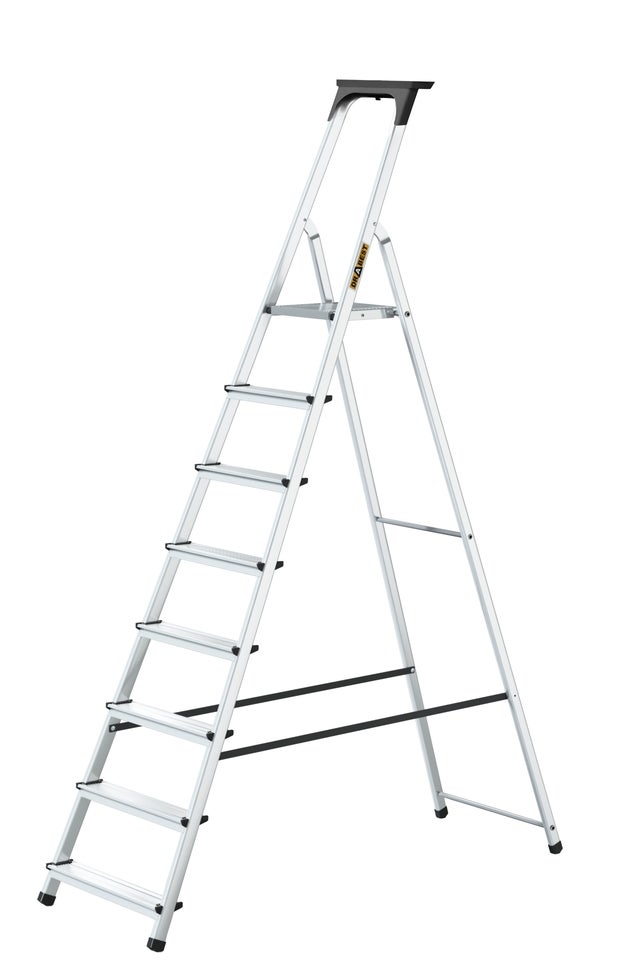 Drabina aluminiowa domowa jednostronna 8 stopni 125 kg + PÓŁKA DRABEST