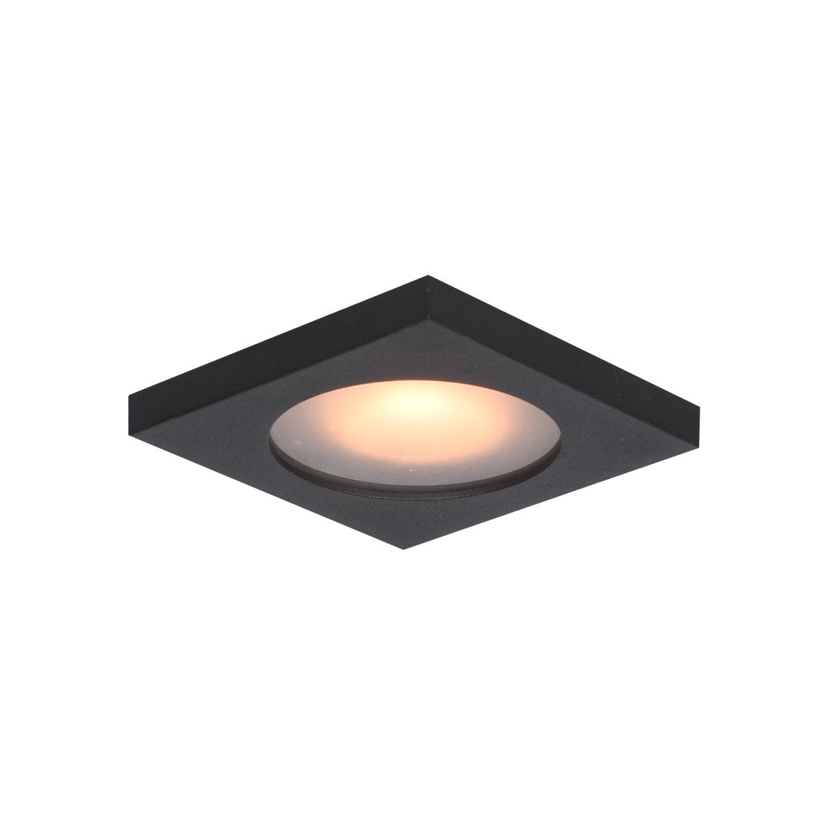 Oprawa sufitowa wpuszczana oczko Antar czarna matowa 1xGU10x10W kwadratowa IP44 wym: 7 x 8 x 8 cm aluminium Italux