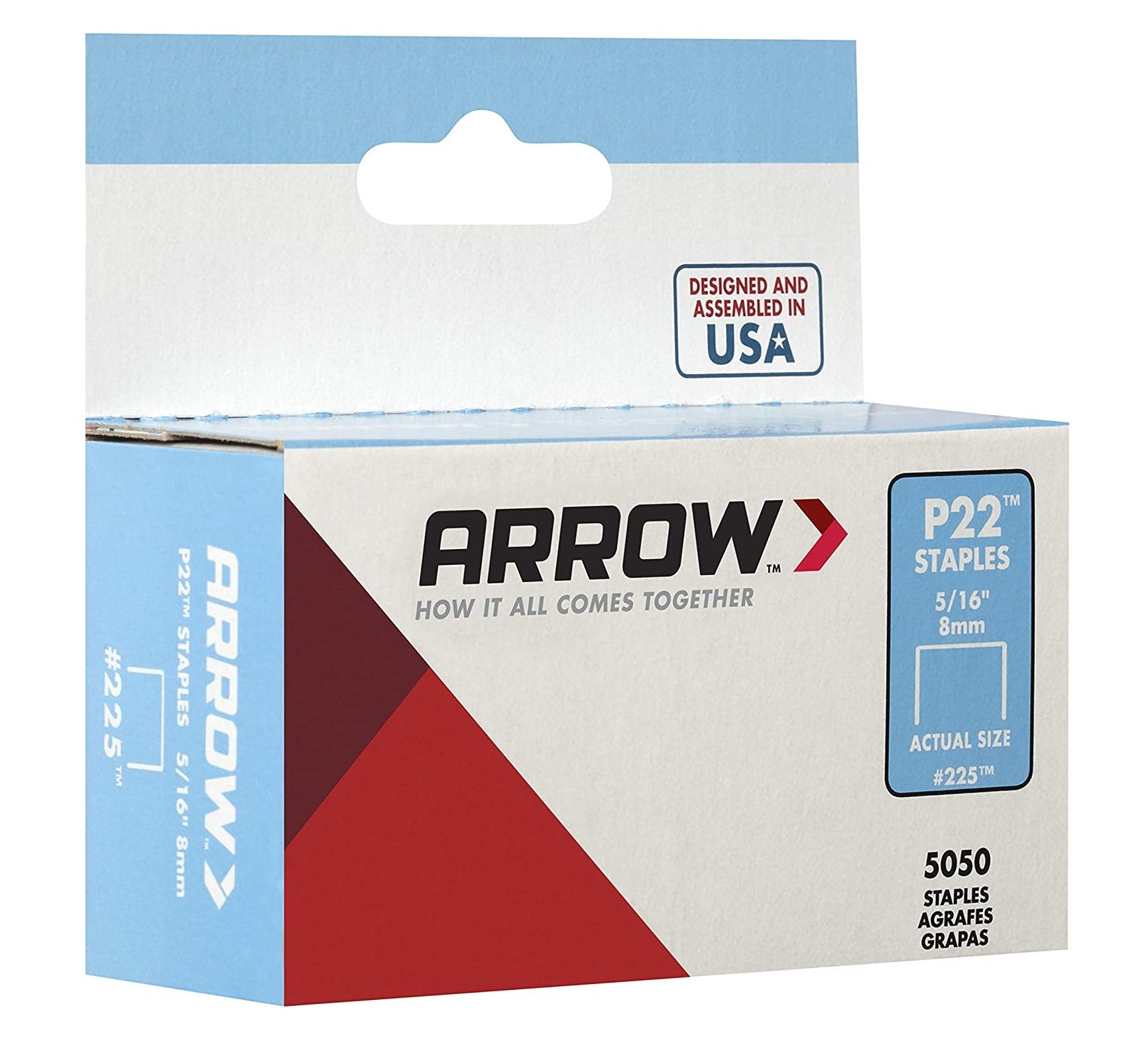 Arrow Lot De 1000 Agrafes 8 Mm 215 JT21 - Agrafes Légères Pour Agrafeuse