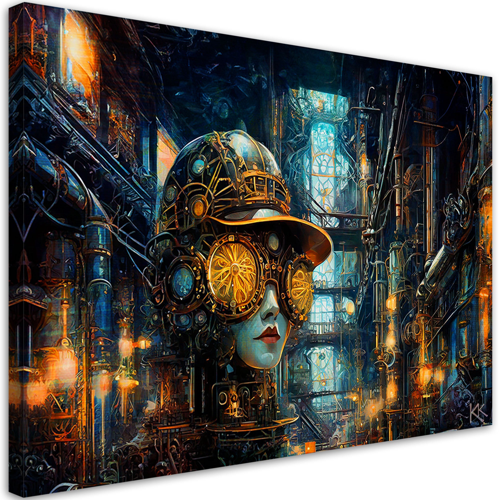 Obraz, Kobieta Abstrakcja Steampunk 100x70