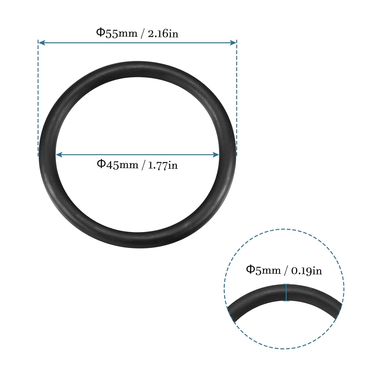 Joints Toriques Caoutchouc Nitrile 42mm OD - Lot De 20 - Étancheité Métrique