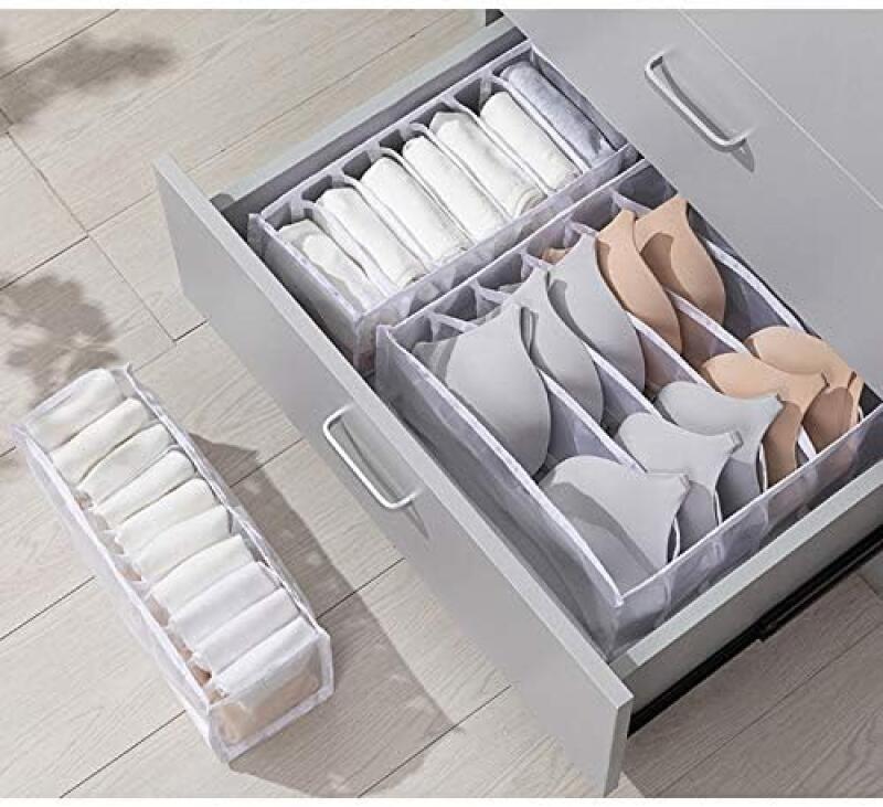 Cet ensemble de rangement pliable à tiroirs est conçu pour ranger les porte-soutiens-gorge, les chaussettes et les soutiens-gorge. - 2