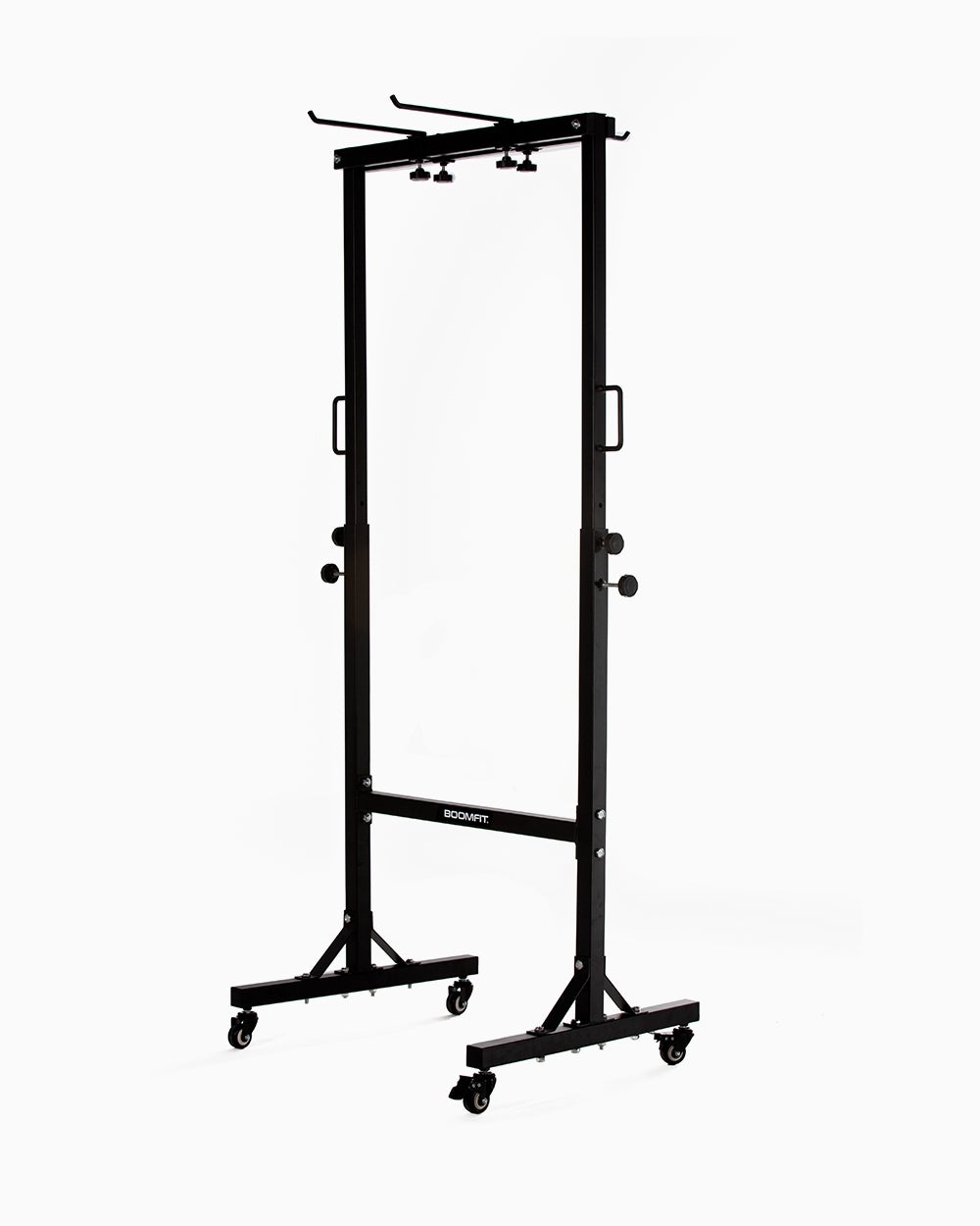 Set Di 2 Rack Porta Bilanciere In Acciaio HOMCOM - Regolabili, Capacità 150kg, Nero
