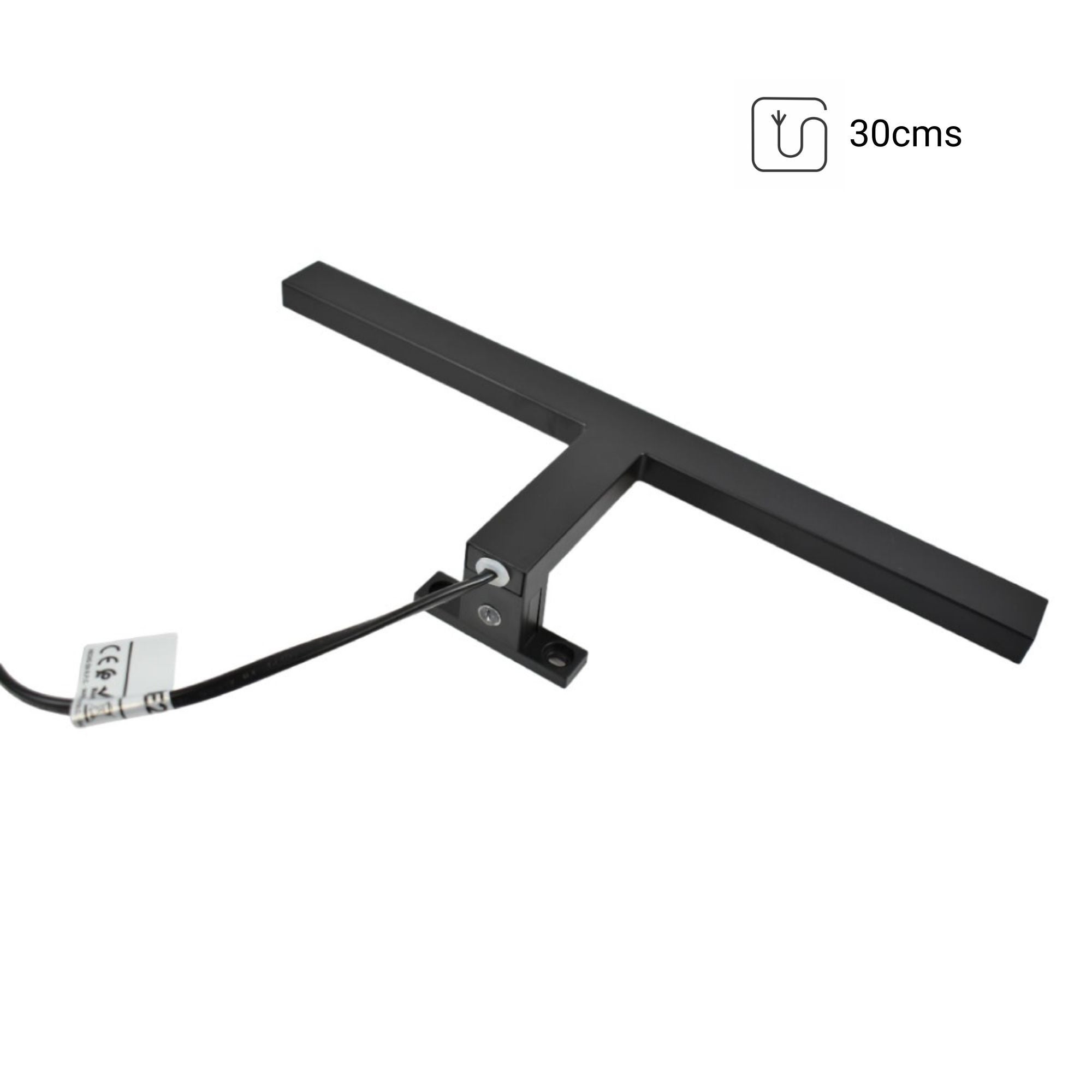 Aplique espejo baño LED - 30cm - 5W | Fijación en espejo y mueble - Blanco Neutro - 6