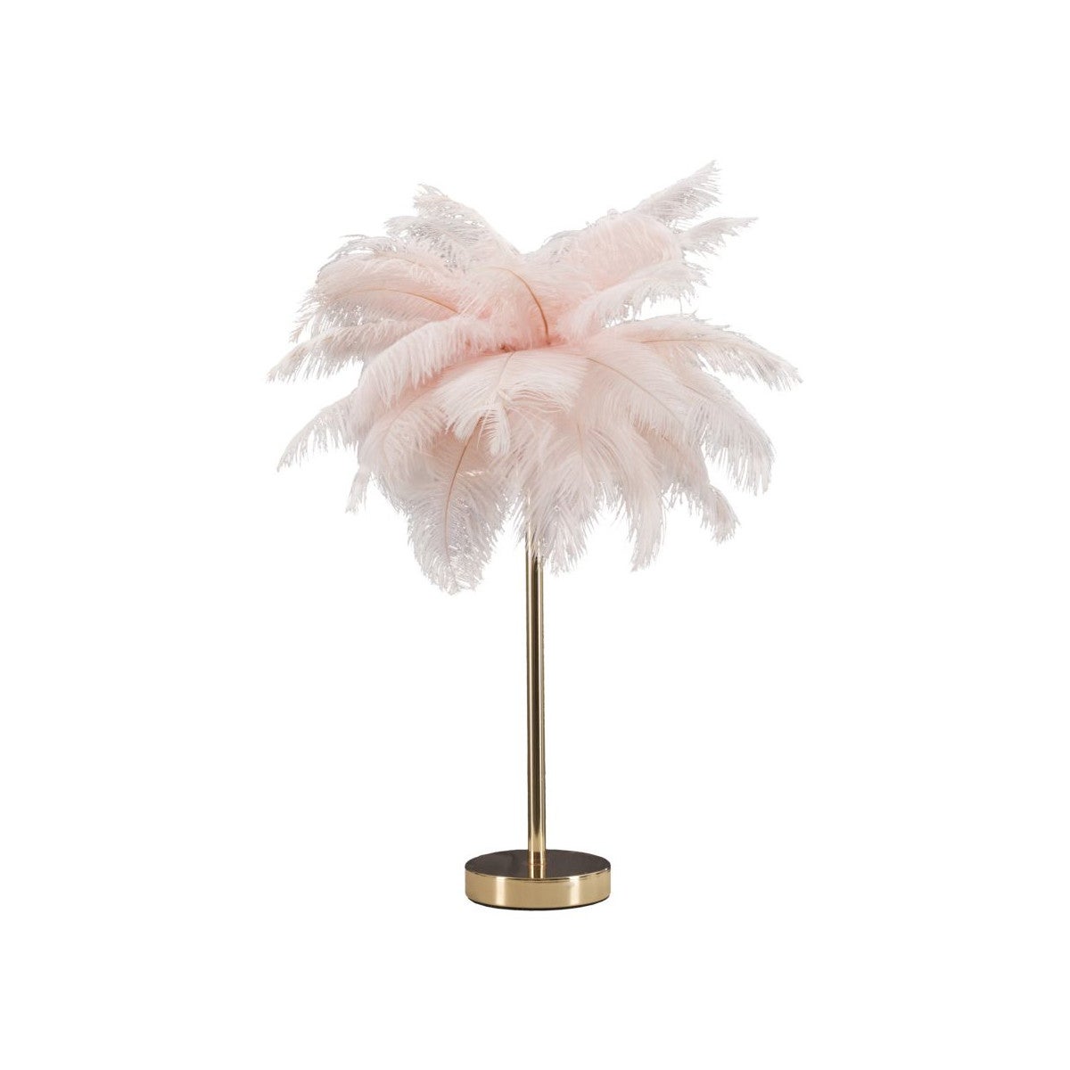 Lampa stołowa Mauro Ferretti Palma złoto i róż 55cm nowoczesna