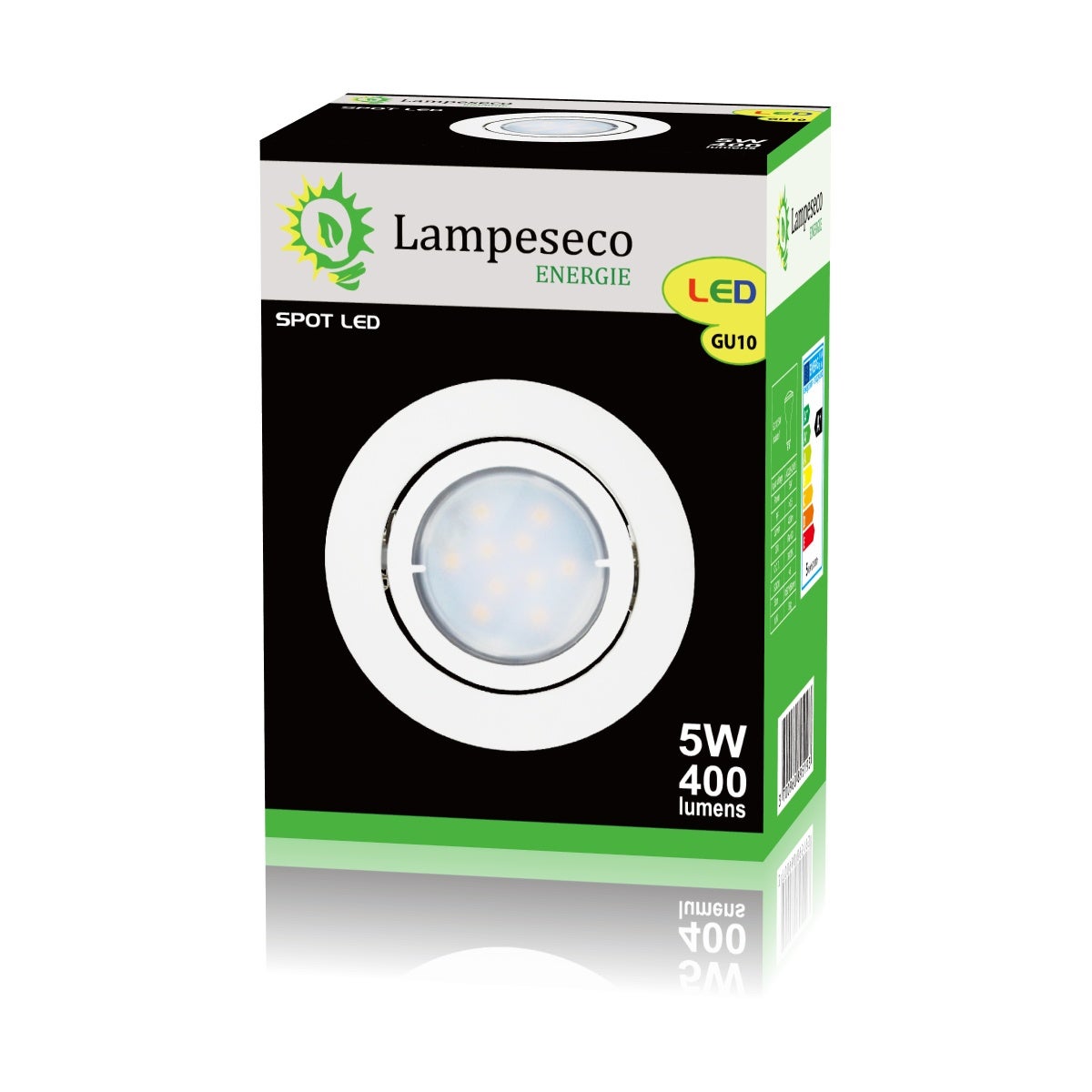 Lot de 45 Spot Led Encastrable Complete Blanc Orientable lumière Blanc Chaud eq. 50W ref.193 - 5