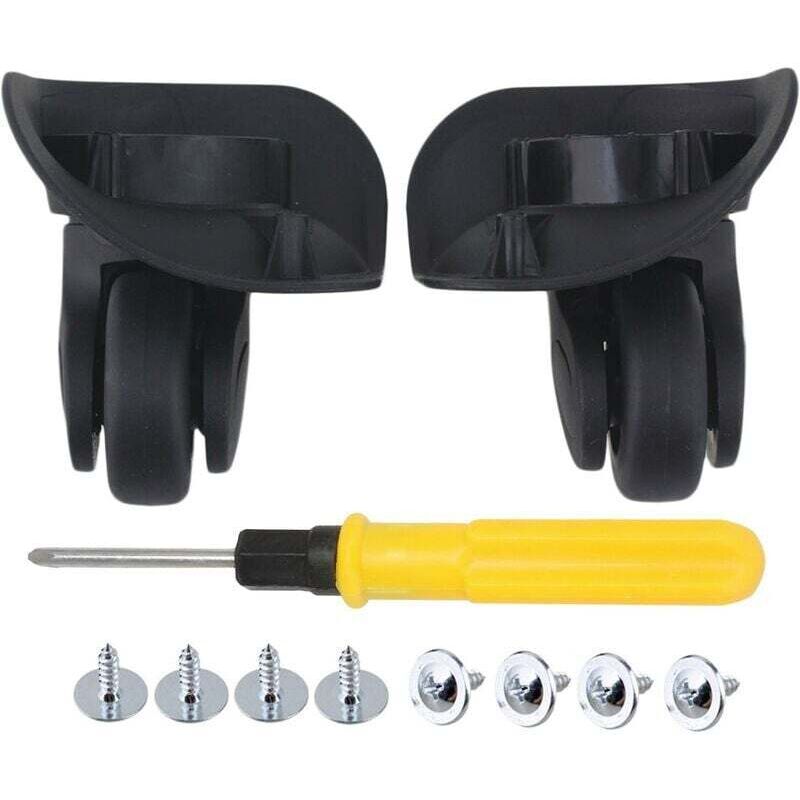 Enowelir 1 pereche roți negre pentru valiză cu roți pivotante la 360 de grade 91x107x49mm - Roată
