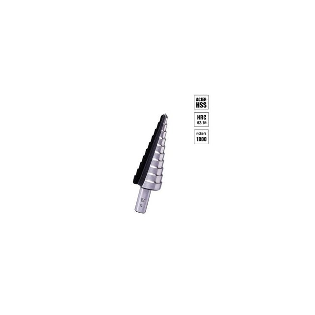 KS Tools 330.2211 Foret Étagé HSS Pour Tôles 4 à 12 Mm