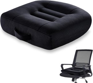 Coussin Rehausseur Pour Chaise/ Siège Auto Adulte - Noir - Housse Oeko-Tex - 40x40x13cm