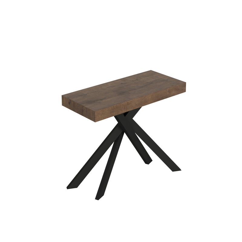 Rozkładany stół konsolowy 90x40/196 cm Saki Premium Small orzech antracyt nogi