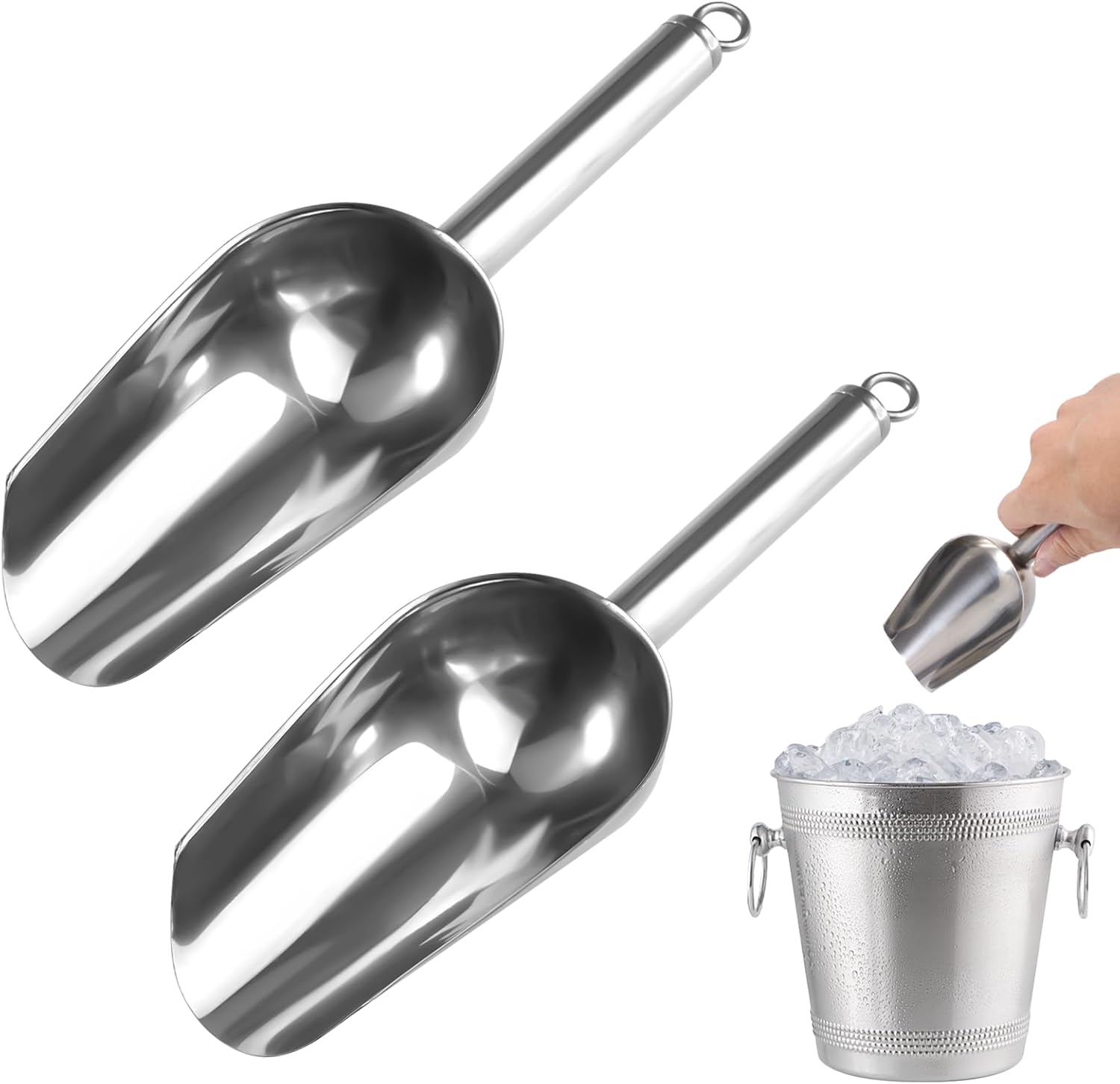 Cucchiaio di gelato in acciaio inox cucchiai di frutta e verdura strumento gadget da cucina caffè 9 dimensioni (taglia 4,7 cm
