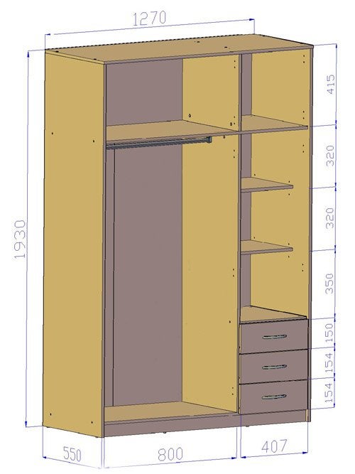 Szafa szafka 6D3S BIAŁY-SONOMA 127cm komoda regał - 4