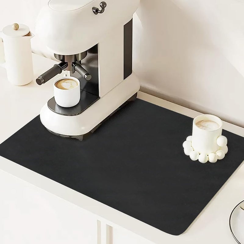 Chłonna mata ociekowa do mycia naczyń - 40 x 30 cm - Mata osuszająca do ekspresu do kawy - Mata osuszająca do zlewu kuchennego