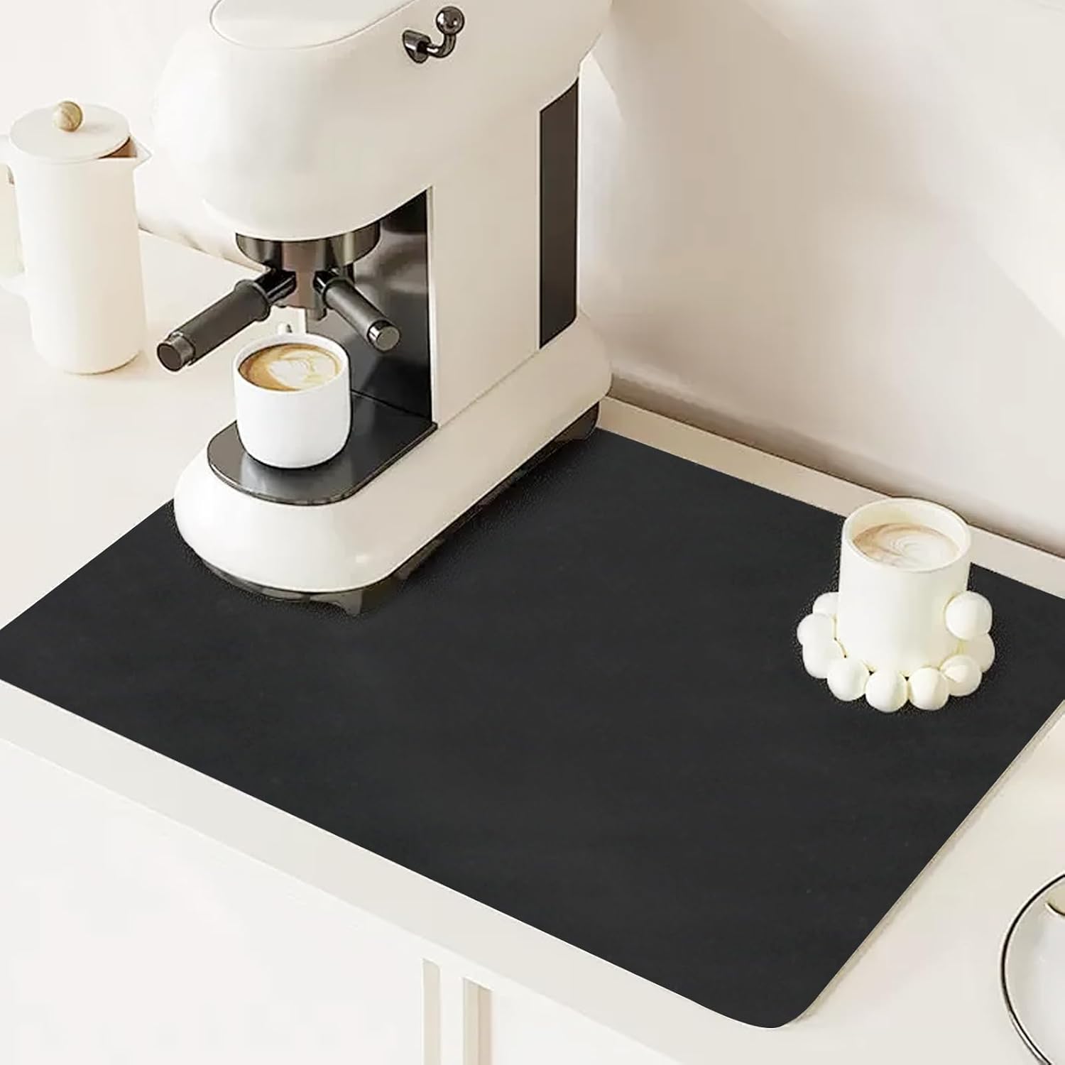 Chłonna mata ociekowa do mycia naczyń - 40 x 30 cm - Mata osuszająca do ekspresu do kawy - Mata osuszająca do zlewu kuchennego